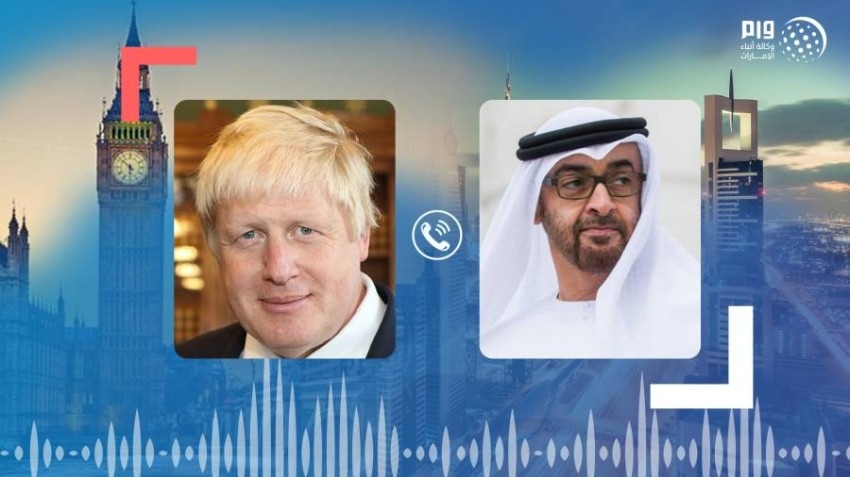 محمد بن زايد ورئيس وزراء بريطانيا يبحثان هاتفياً علاقات البلدين