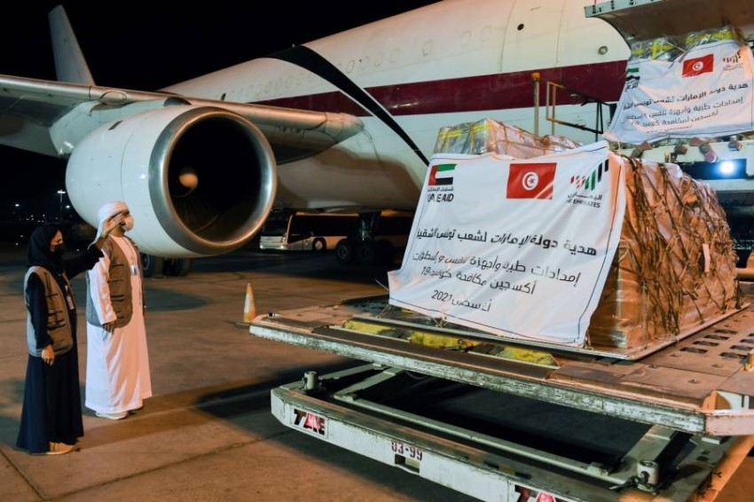 ‎الإمارات ترسل طائرتي إمدادات طبية إلى تونس