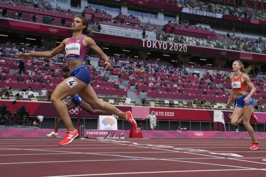 الأمريكية ماكلولين تتوج بذهبية 400 متر حواجز في أولمبياد طوكيو محققة 
زمناً قياسياً عالمياً