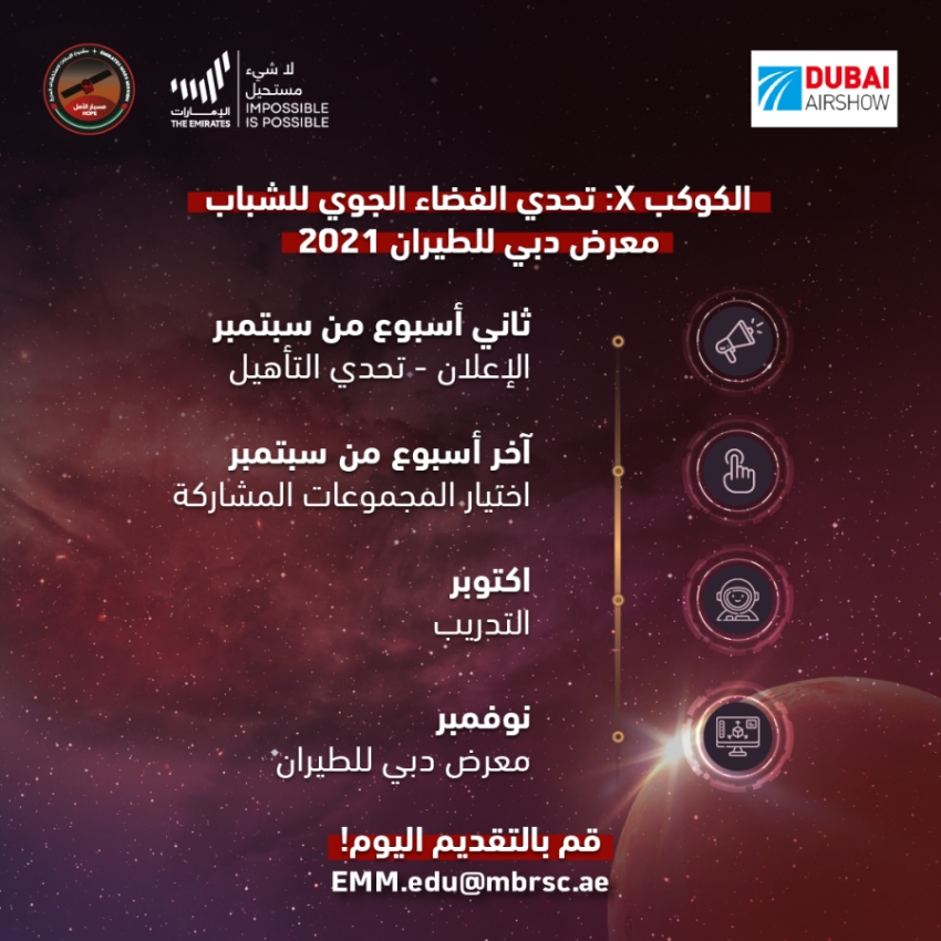 إطلاق مسابقة «اكتشف الكوكب إكس» لتحفيز اهتمام الشباب بعلوم وتكنولوجيا الفضاء
