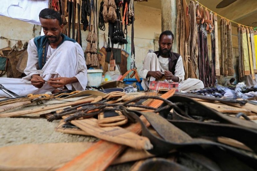 أحد أسواق الحرف التقليدية بمدينة بورتسودان التي تقع تقع شمال شرق السودان