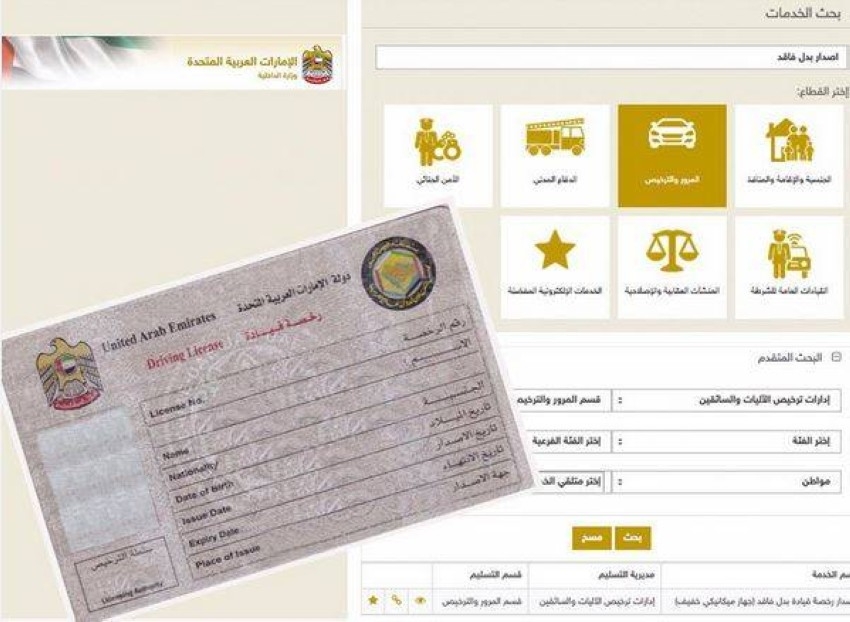 كيفية تجديد رخصة القيادة «الليسن» في الإمارات