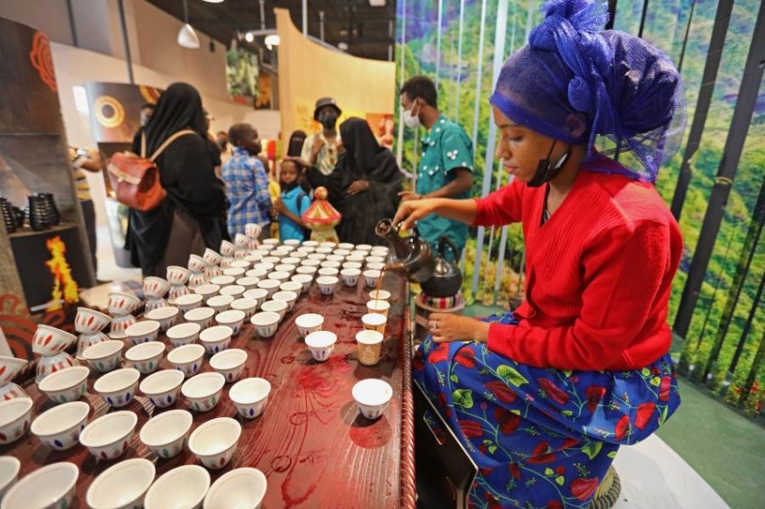 قهوة وحبوب وقصص من التراث بجناح إثيوبيا في إكسبو 2020 دبي