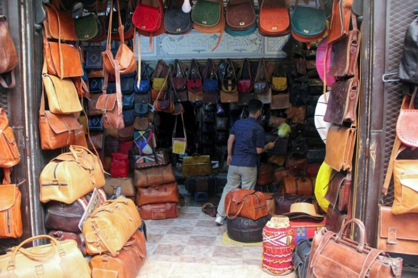 أسواق وأعمال حرفية في مدينة فاس بالمغرب