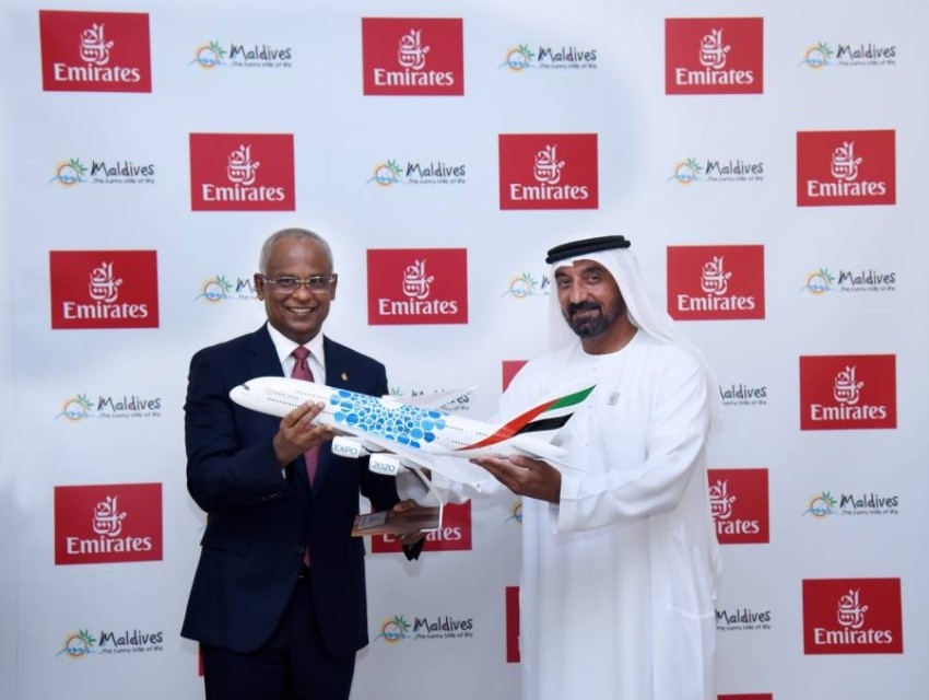 «طيران الإمارات» تؤكد التزامها نحو المالديف خلال «إكسبو 2020»