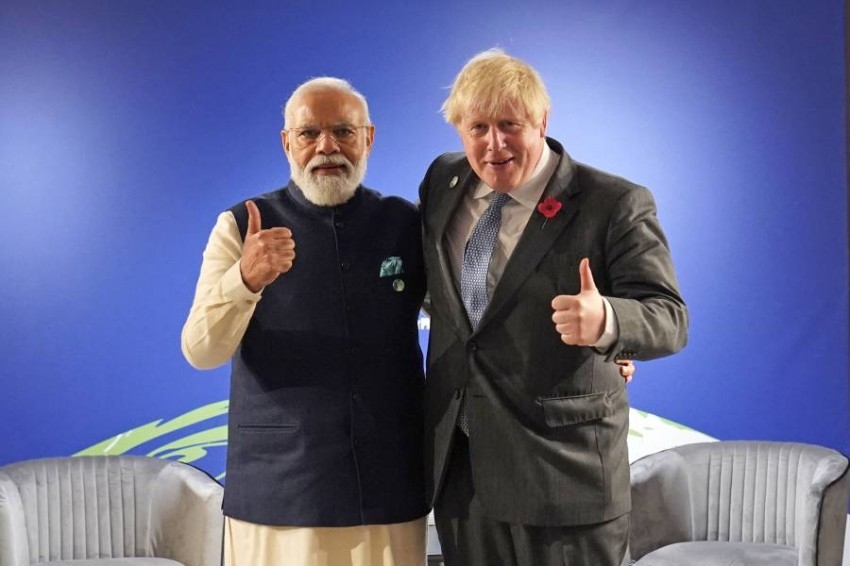 رئيس الوزراء البريطاني يلتقي بنظيره الهندي