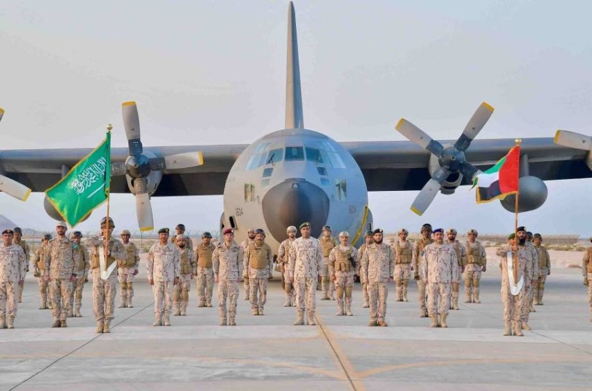 وصول القوات البرية الملكية السعودية المشاركة في تمرين «المصير واحد/1»