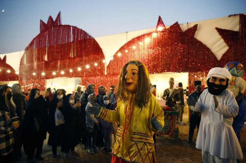 جانب من احتفال وعروض "مهرجان الرمان" في طهران بإيران