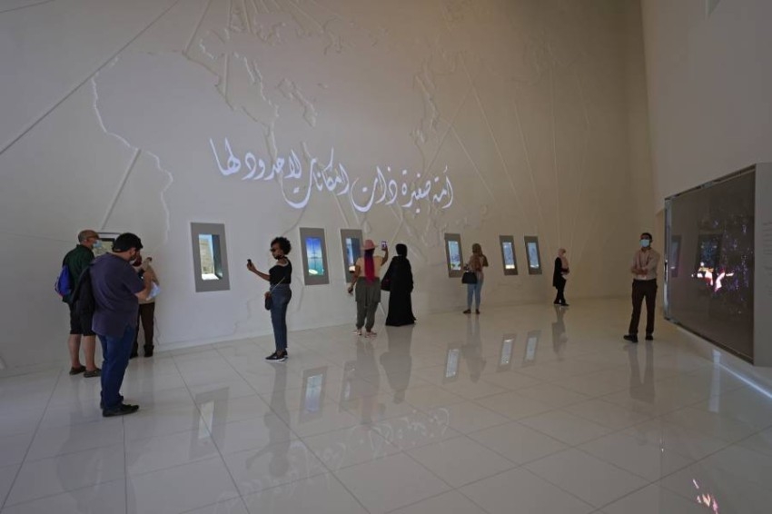 جناح قطر وتصميمه المميز خلال مشاركته في إكسبو 2020 دبي