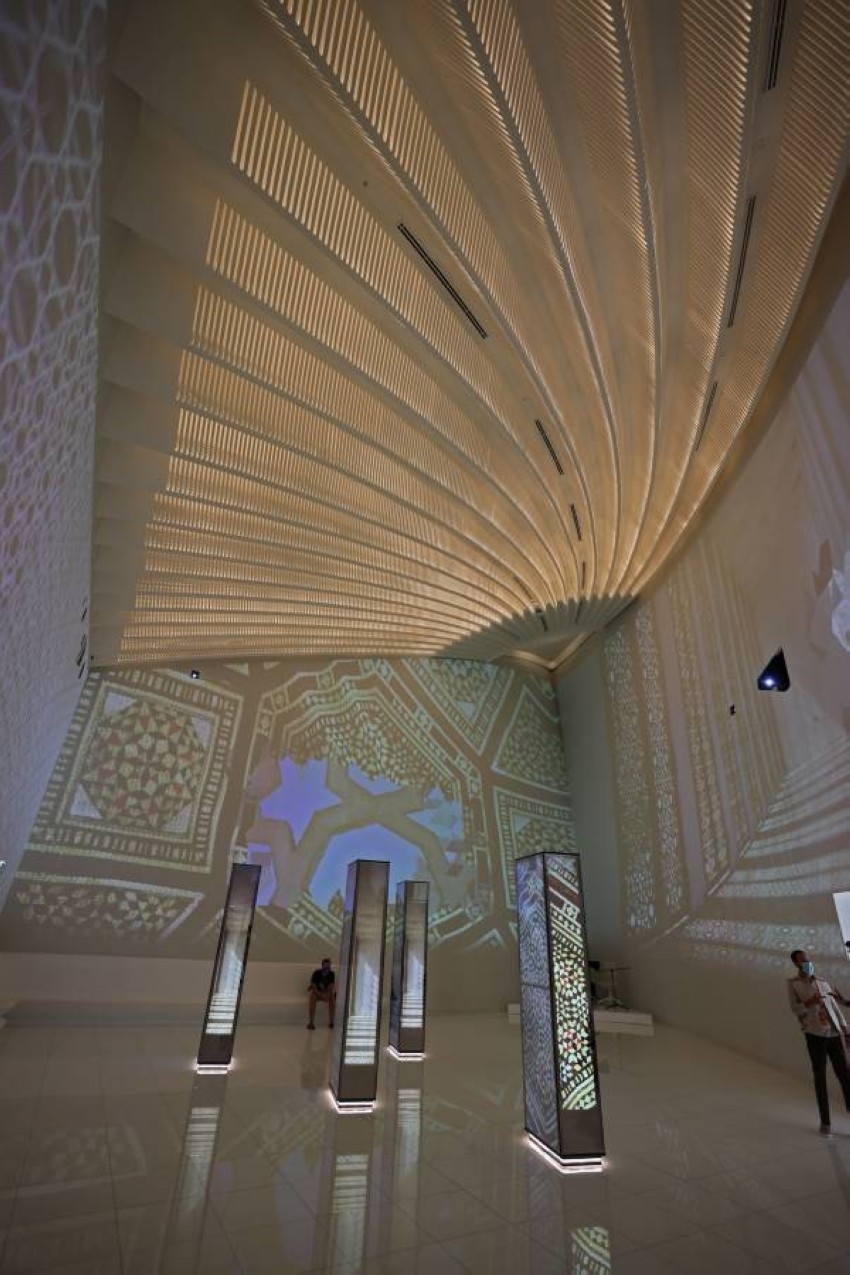 جناح قطر وتصميمه المميز خلال مشاركته في إكسبو 2020 دبي