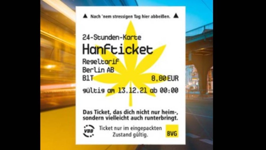 بـ8.8 يورو.. تذكرة مترو برلين صالحة للأكل وبنكهة زيت القنب
