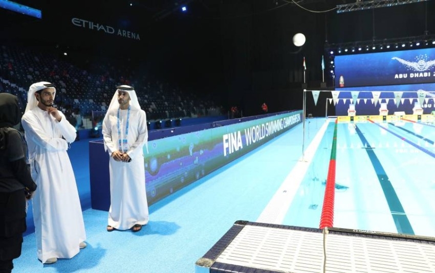 محمد بن خليفة بن محمد آل نهيان يشيد بتنظيم مونديال السباحة بأبوظبي