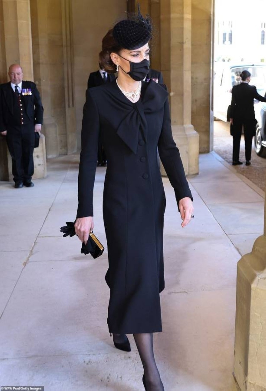 إطلالة كيت ميدلتون في جنازة الأمير فيليب.