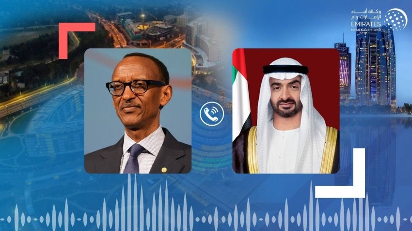 محمد بن زايد يتلقى اتصالاً من رئيس رواندا استنكر خلاله اعتداءات الحوثي
