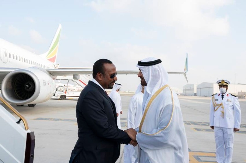محمد بن زايد يستقبل رئيس وزراء إثيوبيا