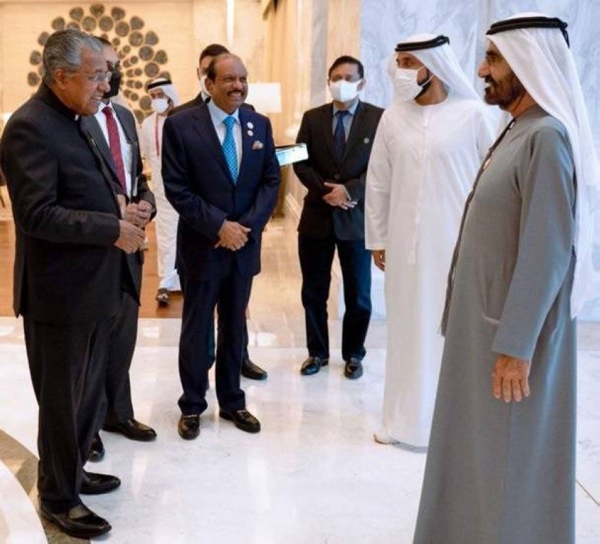 محمد بن راشد يلتقي رئيس وزراء ولاية كيرلا الهندية