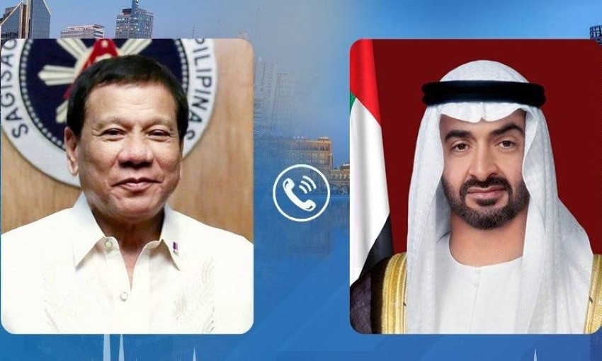 محمد بن زايد يتلقى اتصالاً هاتفياً من رئيس الفلبين