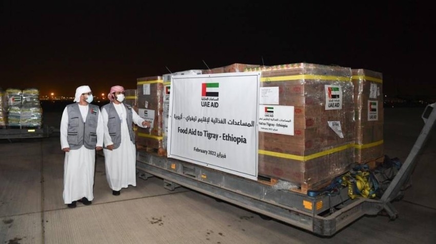 الإمارات ترسل 35 طناً من المواد الغذائية إلى تيغراي