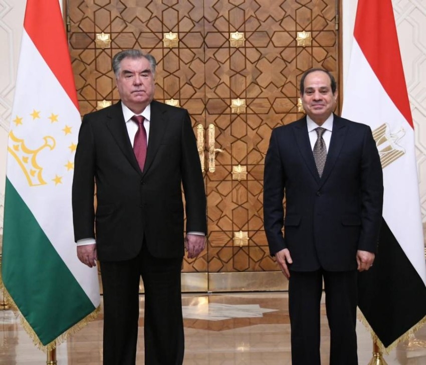 السيسي يبحث مع رئيس طاجيكستان تعزيز التعاون بين البلدين