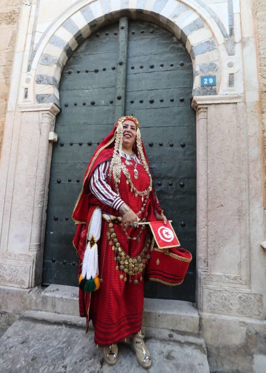 احتفال باليوم الوطني للملابس التقليدية في تونس والذي يصادف 13 مارس من كل عام