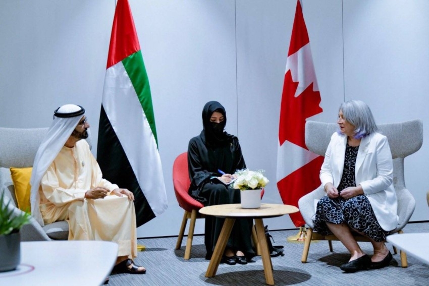 محمد بن راشد يستقبل حاكم عام كندا في «إكسبو» ويتجول بـ4 أجنحة