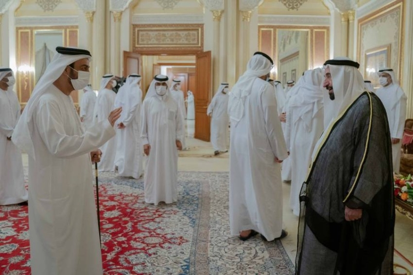 حاكم الشارقة يستقبل المهنئين بشهر رمضان المبارك في قصر البديع العامر
