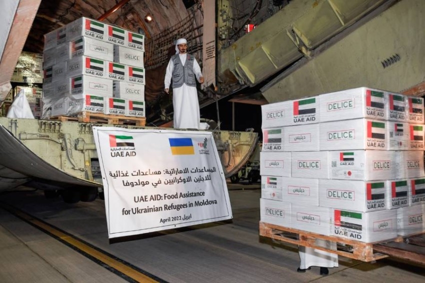 ‎الإمارات ترسل 30 طناً من المساعدات للاجئين الأوكرانيين في مولدوفا
