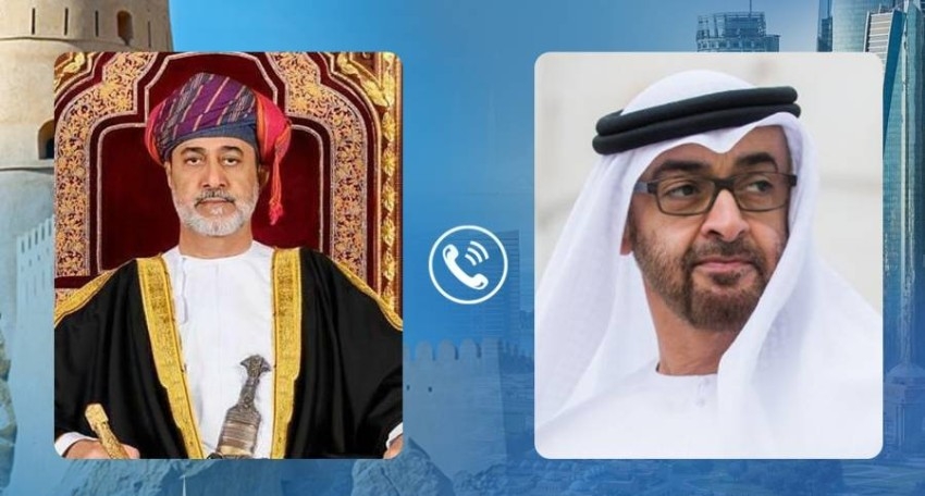 محمد بن زايد وسلطان عمان يتبادلان هاتفياً التهاني بعيد الفطر