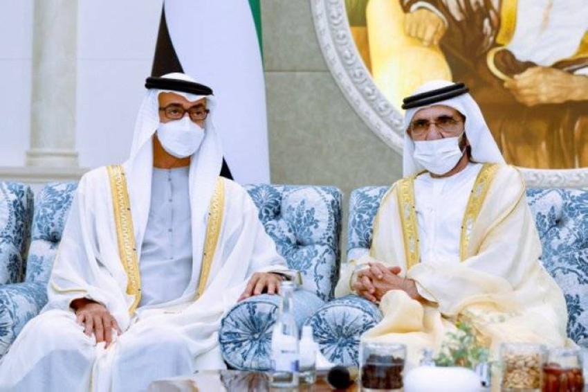 محمد بن راشد ومحمد بن زايد يستقبلان حكام الإمارات وأولياء العهود
