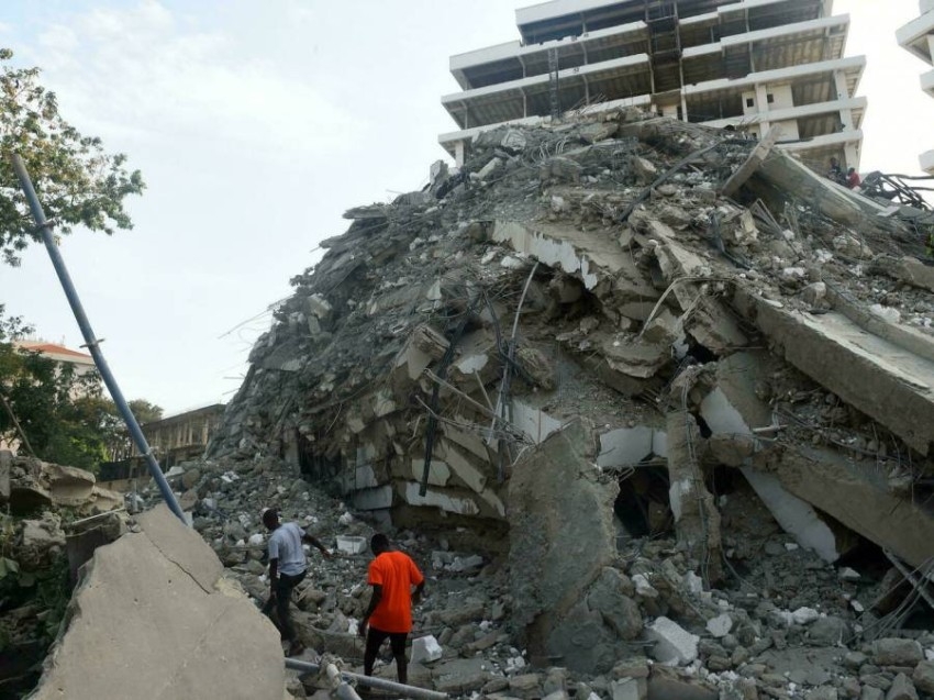 5 قتلى في انهيار مبنى بمدينة لاغوس النيجيرية