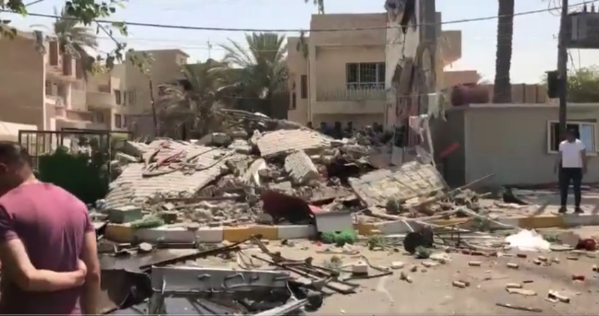 العراق l انهيار مطعم وسط بغداد