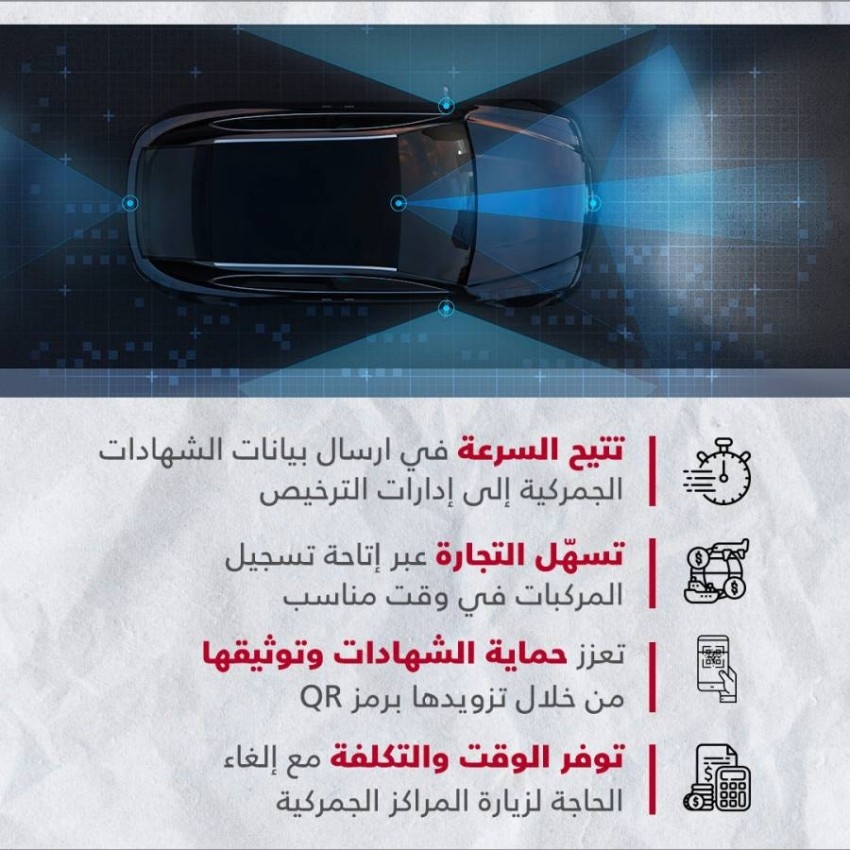 جمارك أبوظبي تؤتمت الشهادات الجمركية لتسجيل المركبات