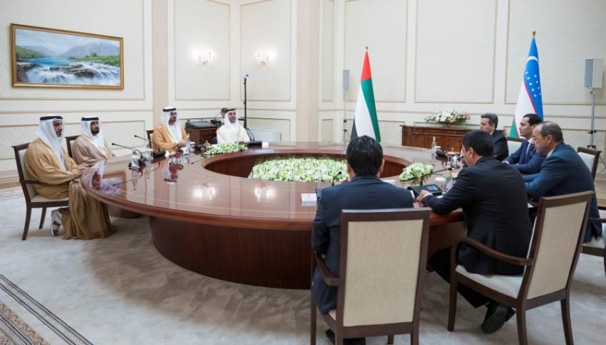 رئيس الوزراء الأوزبكي يلتقي محمد القرقاوي ووفد حكومة الإمارات