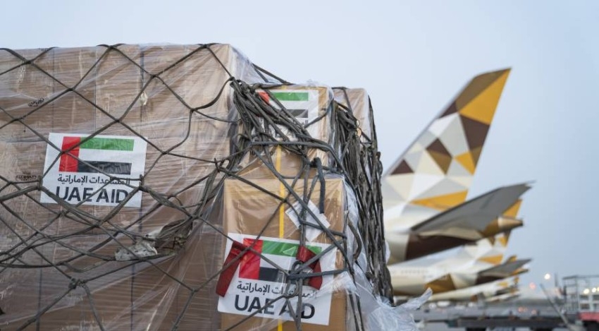 ‎الإمارات ترسل طائرة تحمل 27 طناً مساعدات للاجئين أوكرانيين في بولندا