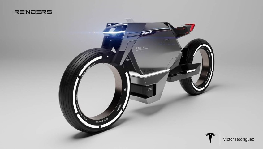 دراجة تسلا "موديل إم" المستقبلية .. تصميم فضائي فوق الأرض