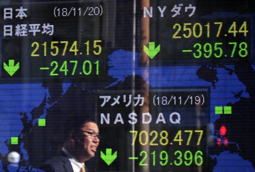 الأسهم الآسيوية تتبع وول ستريت قبل رفع أمريكي محتمل للفائدة