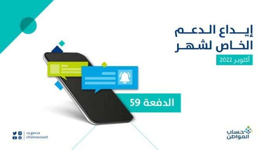 وزارة الموارد البشرية السعودية تعلن عن استمرار إيداع الدفعة الـ59 من حساب المواطن وتوضح طريقة الاعتراض