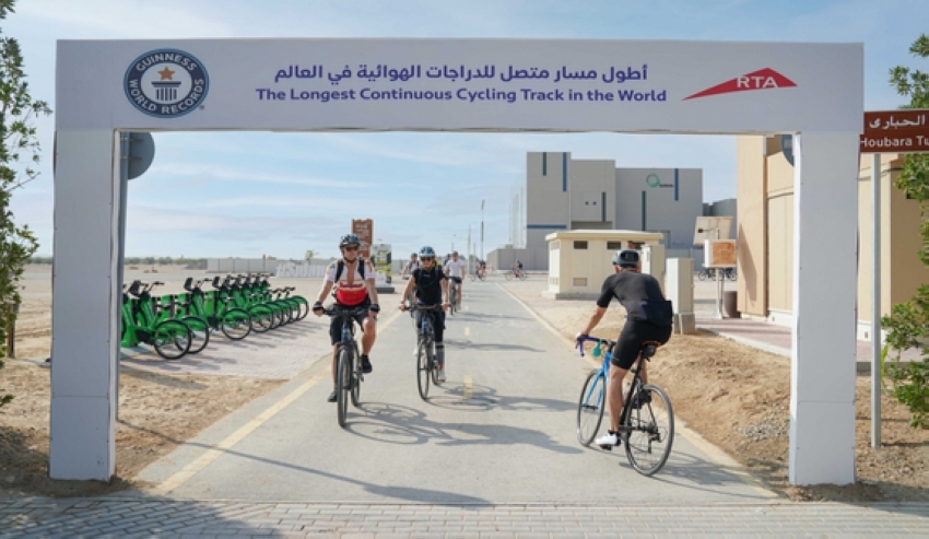 دبي تدخل موسوعة غينيس بأطول مسار متصل للدراجات الهوائية في العالم