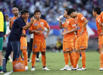 Mid-match water breaks have become common occurrences at J. League games as temperatures have risen in recent years.