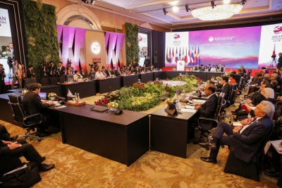 The ASEAN Post Ministerial Conference with Japan at the Association of Southeast Asian Nations foreign ministers' meeting in Jakarta on July 13