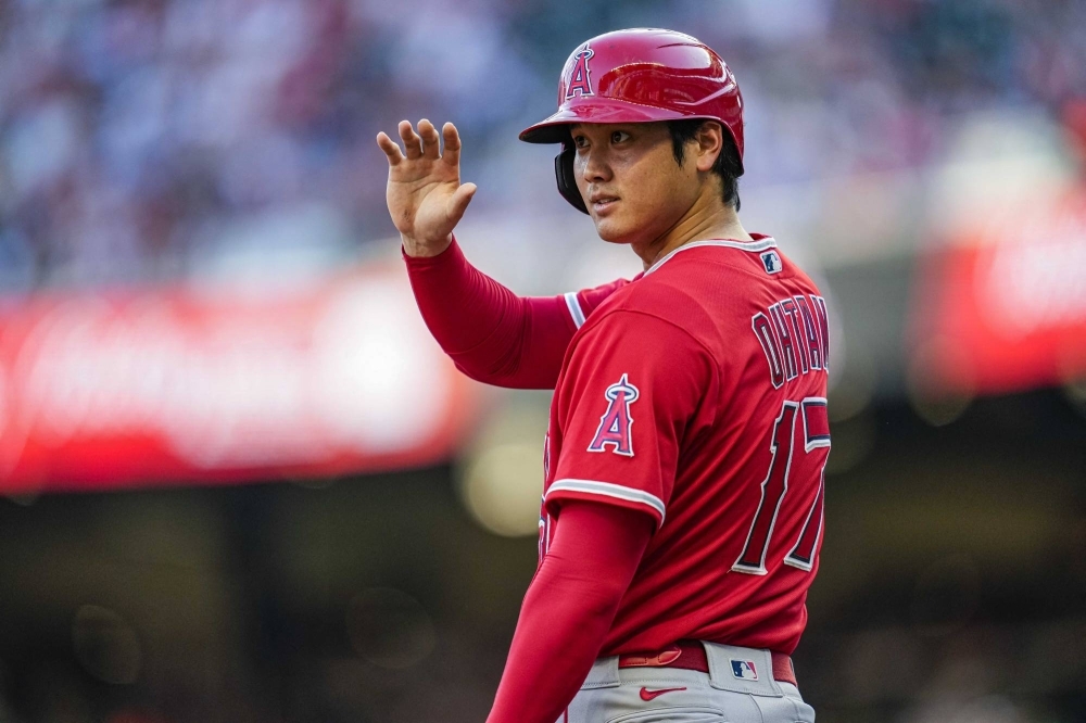 Angels designated hitter Shohei Ohtani earned his fifth intentional walk in three games against the Braves in Atlanta on Monday before going on to hit two singles.