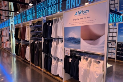 AIRism clothing on display at Uniqlo 5th Avenue in New York on Monday