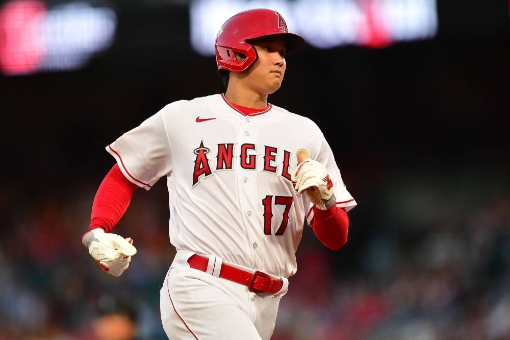 Shohei Ohtani threw four scoreless innings and hit his 40th home run of the season against the Mariners in Anaheim, California, on Thursday.