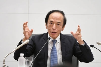 Bank of Japan Gov. Kazuo Ueda speaks during a news conference, following the central bank's policy meeting, on July 28.
