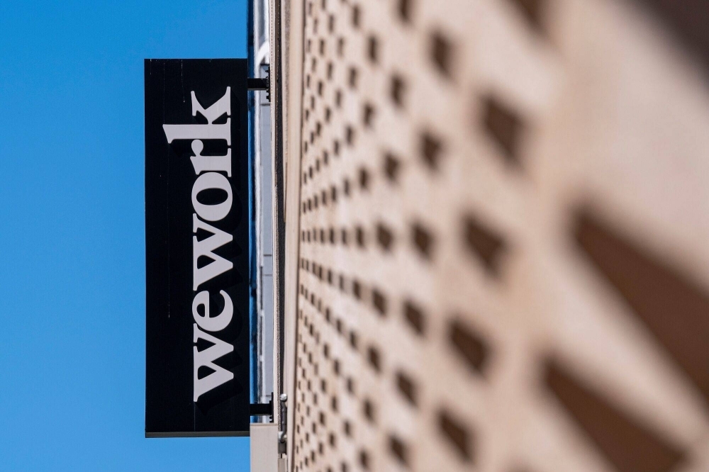 A WeWork co-working office space in San Francisco on Wednesday. WeWork has said there's 'substantial doubt' about its ability to continue operating, citing sustained losses and canceled memberships to its office spaces.
