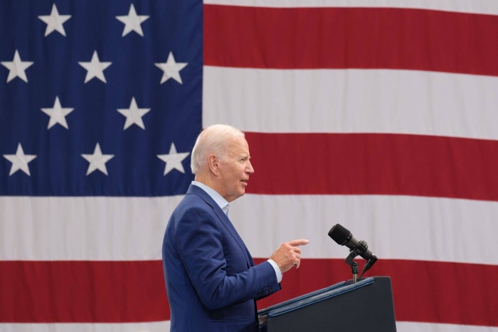 U.S. President Joe Biden speaks at an event in Albuquerque, New Mexico, on Wednesday.