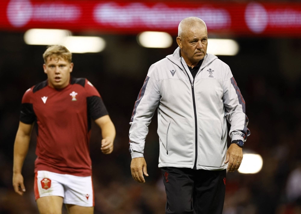 Wales coach Warren Gatland (right) says Taulupe Faletau (not pictured) is not feeling any discomfort in his calf. 