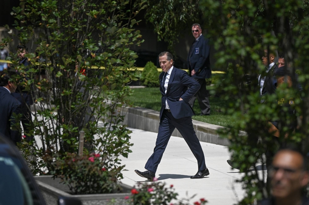 Hunter Biden, son of U.S. President Joe Biden, leaves a U.S. district courthouse in Wilmington, Delaware, in July. 