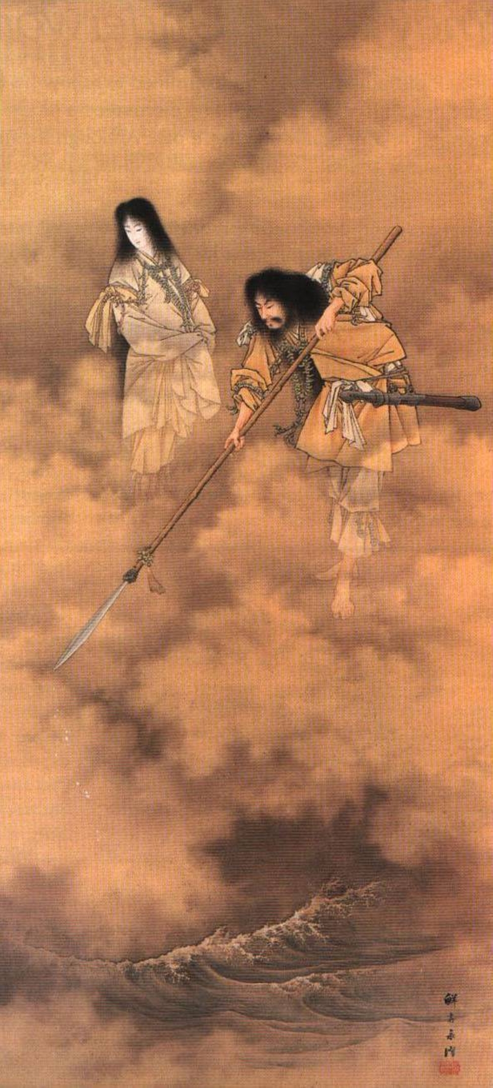 “Izanagi and Izanami,” by Eitaku Kobayashi, c. 1885.