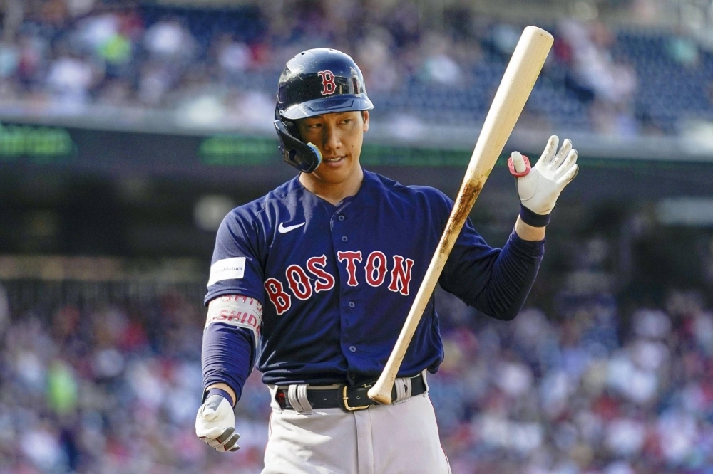 Masataka Yoshida recorded two hits in the Red Sox's loss to the Nationals on Thursday.